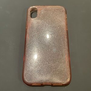 Pink glitter iPhone XR phone case